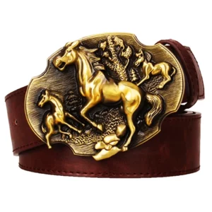 Ceinture Cheval en Cuir