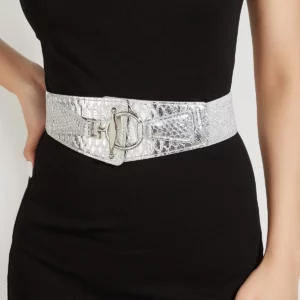 Ceinture Large Argentée pour Femme